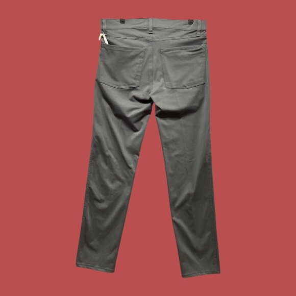 Stylus - 5 Pockets Men's Slim Fit Flat Front Pants - Gray - 30 x 30 - Picture 4 of 16